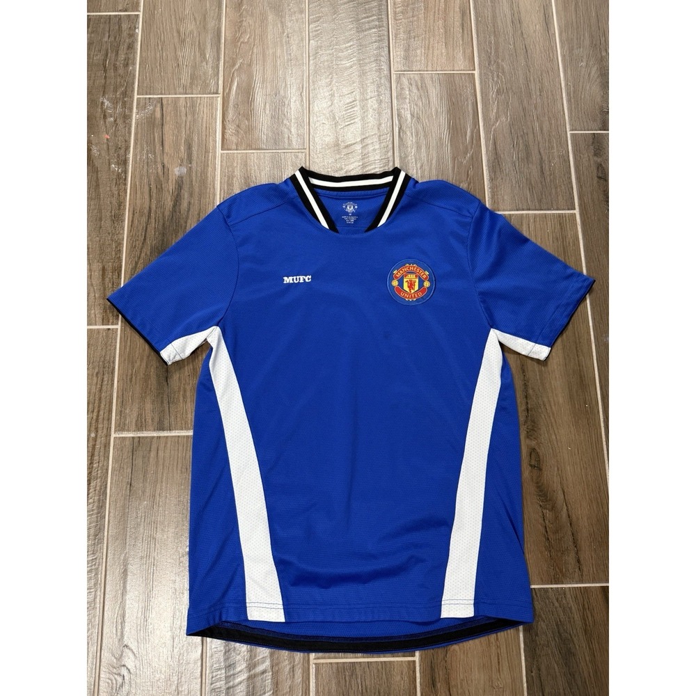 Manchester United Y2K Blue Licensed Jersey Size Medium